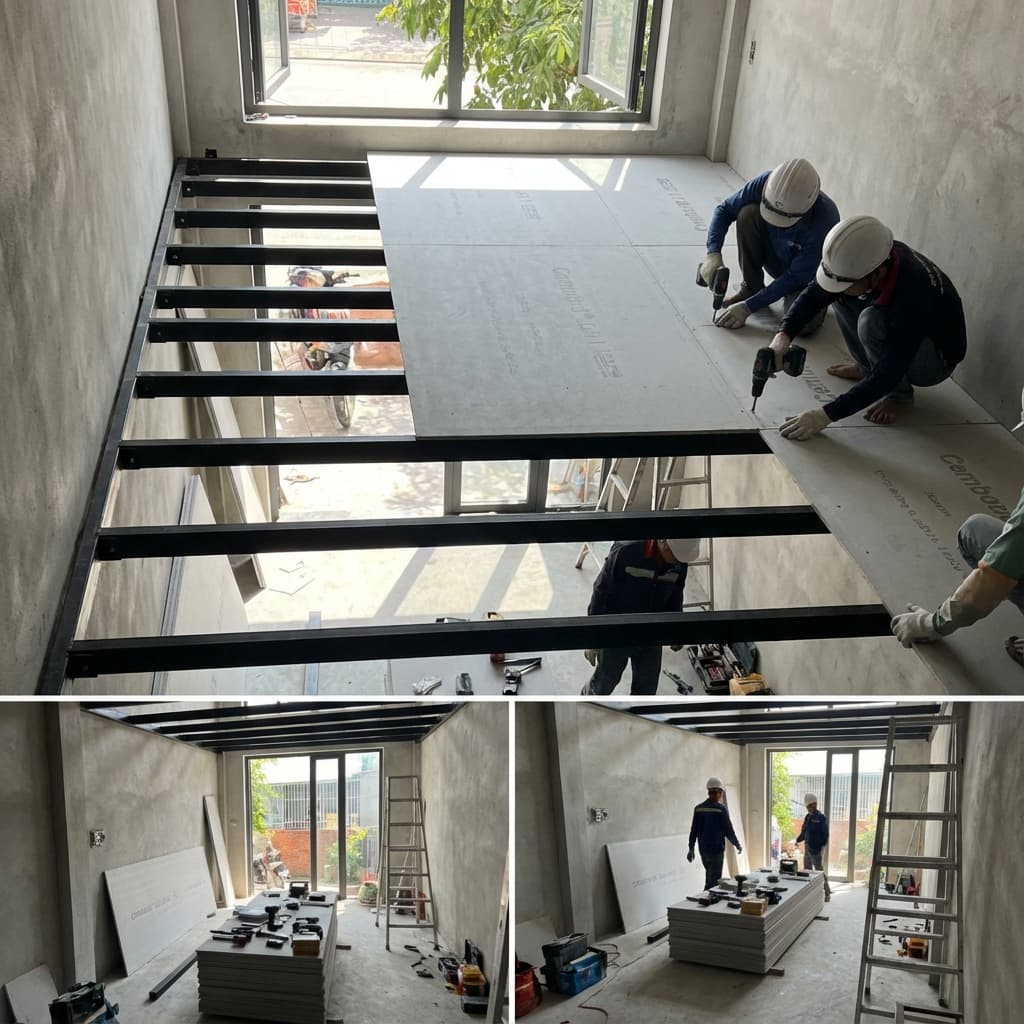 Sàn Gác Cemboard Phòng Trọ