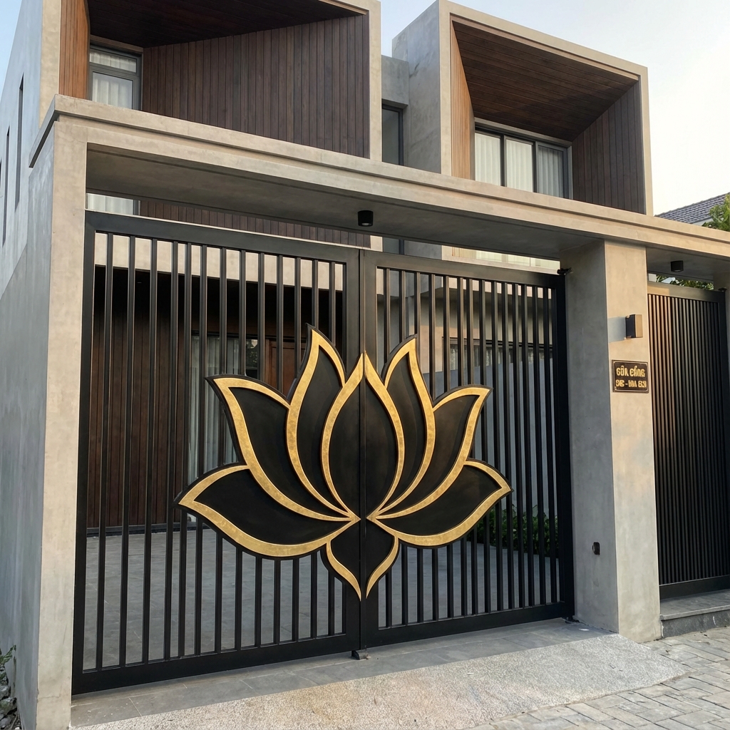 Cửa Cổng CNC Hoa Sen